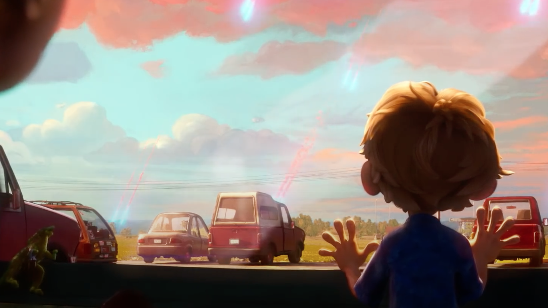 Aaron Mitchell looking out of the car window