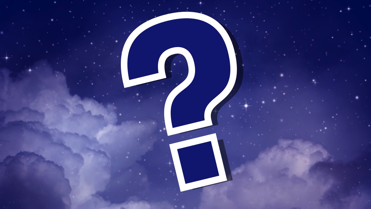 Question mark in the stars