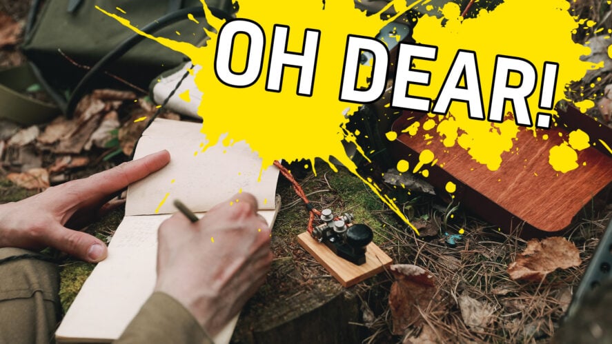 A morse code operator with text reading &quot;Oh Dear!&quot;